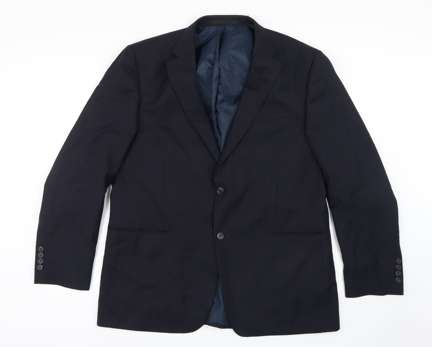 Marks and Spencer Mens Blue Striped  Jacket Blazer Size 42