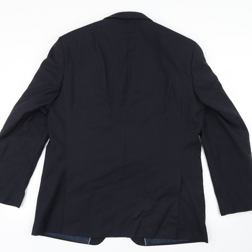 Marks and Spencer Mens Blue Striped  Jacket Blazer Size 42