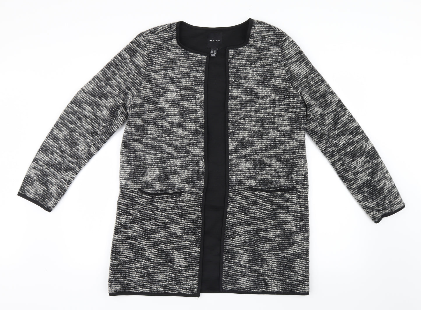 New Look Womens Black  Knit Cardigan Jumper Size 10
