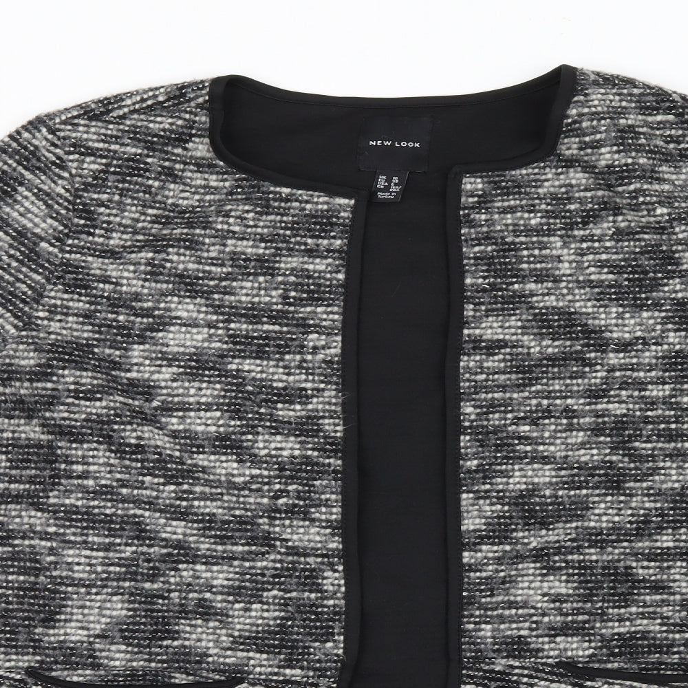 New Look Womens Black  Knit Cardigan Jumper Size 10