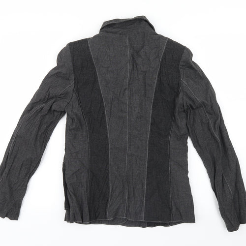 Lisa Campione Womens Grey Geometric  Jacket  Size 10