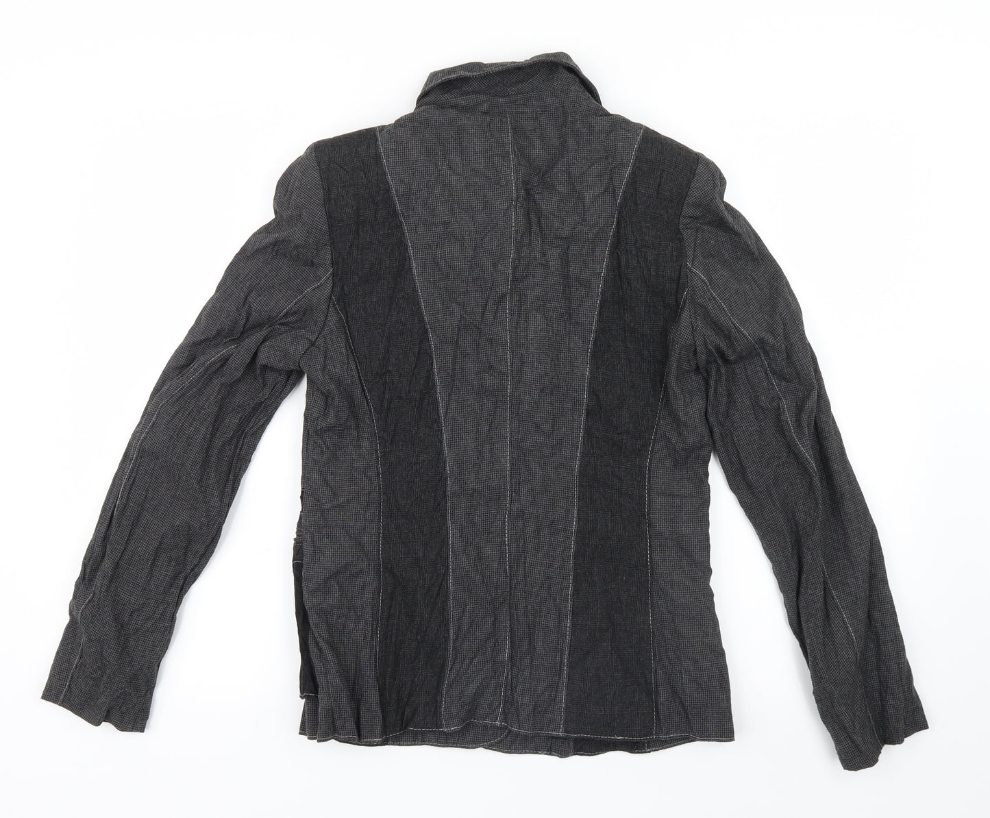 Lisa Campione Womens Grey Geometric  Jacket  Size 10