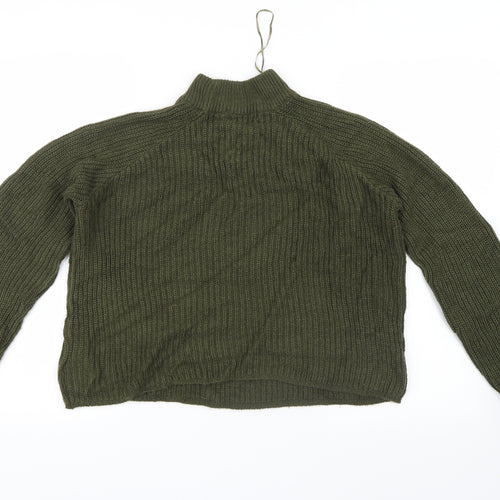 Brave Soul Womens Green  Knit Pullover Jumper Size M