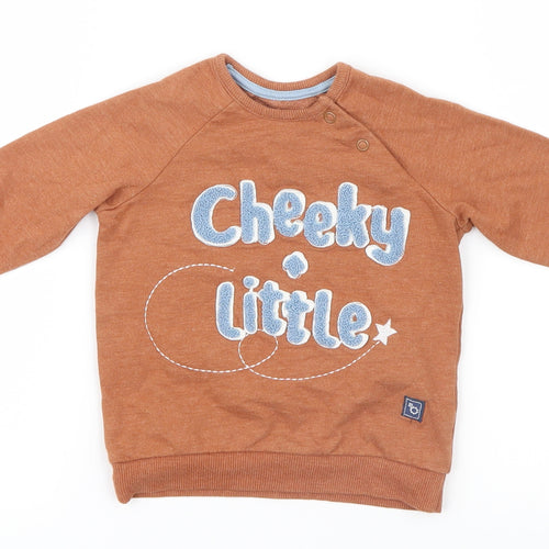 George Boys Brown  Knit Pullover Jumper Size 6-9 Months