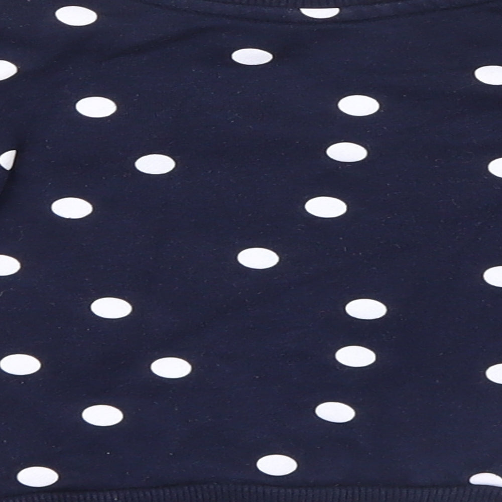 Primark Girls Blue Polka Dot Knit Pullover Jumper Size 18-24 Months