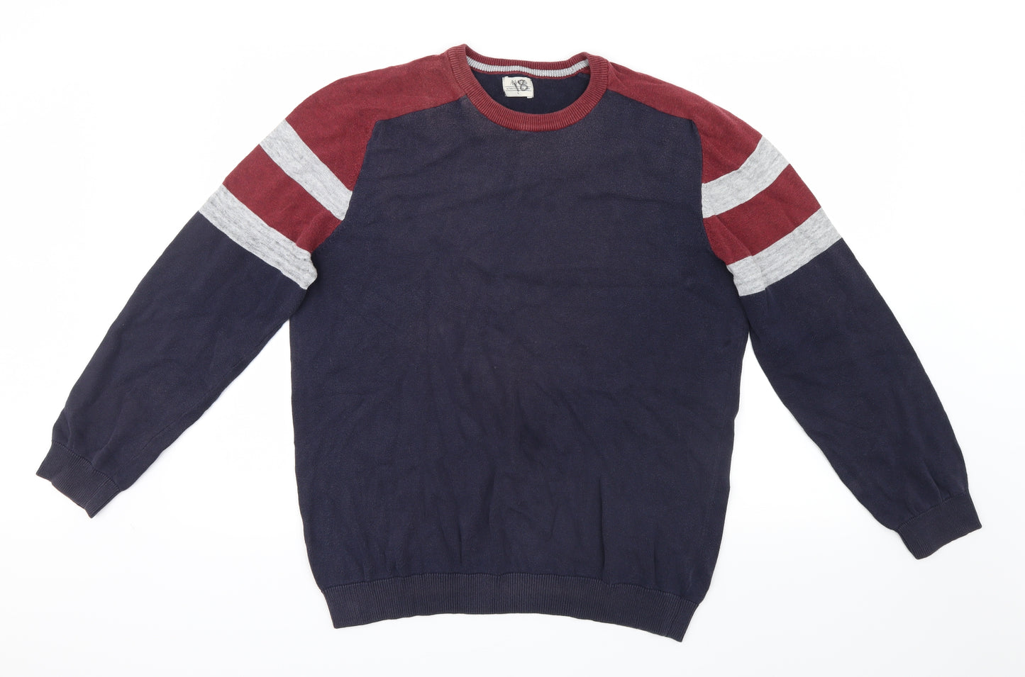 Matalan Mens Blue  Knit Pullover Jumper Size L