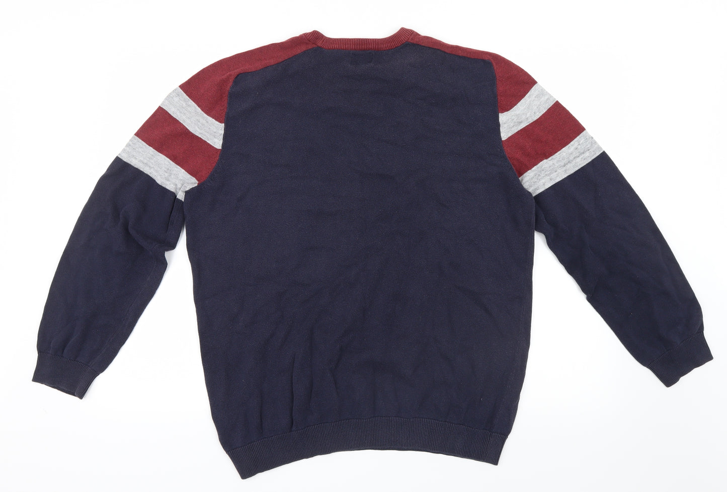 Matalan Mens Blue  Knit Pullover Jumper Size L