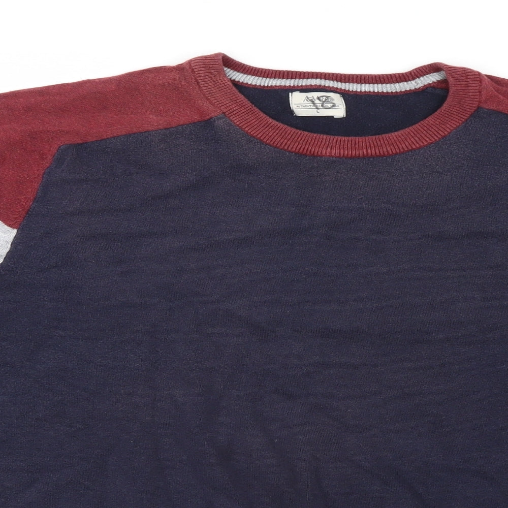 Matalan Mens Blue  Knit Pullover Jumper Size L
