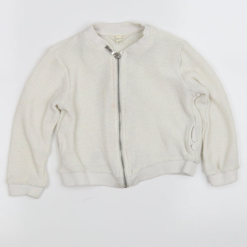 River Island Girls White   Jacket  Size 3-4 Years