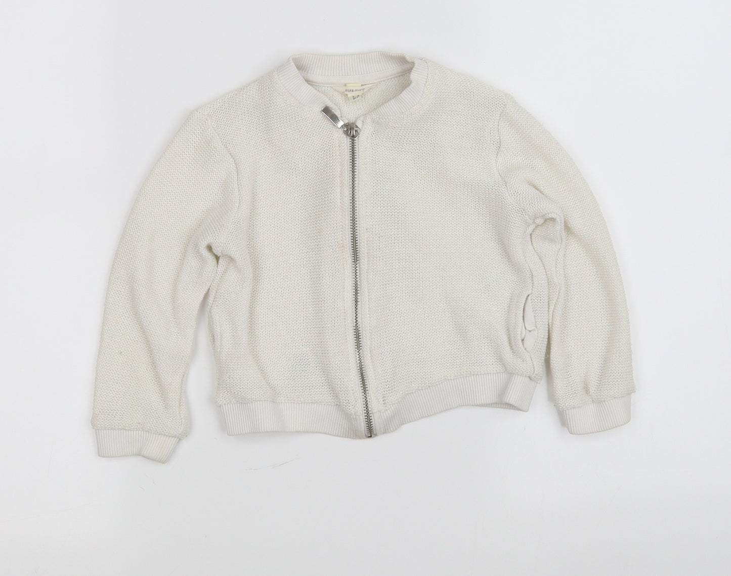 River Island Girls White   Jacket  Size 3-4 Years