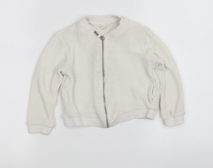 River Island Girls White   Jacket  Size 3-4 Years