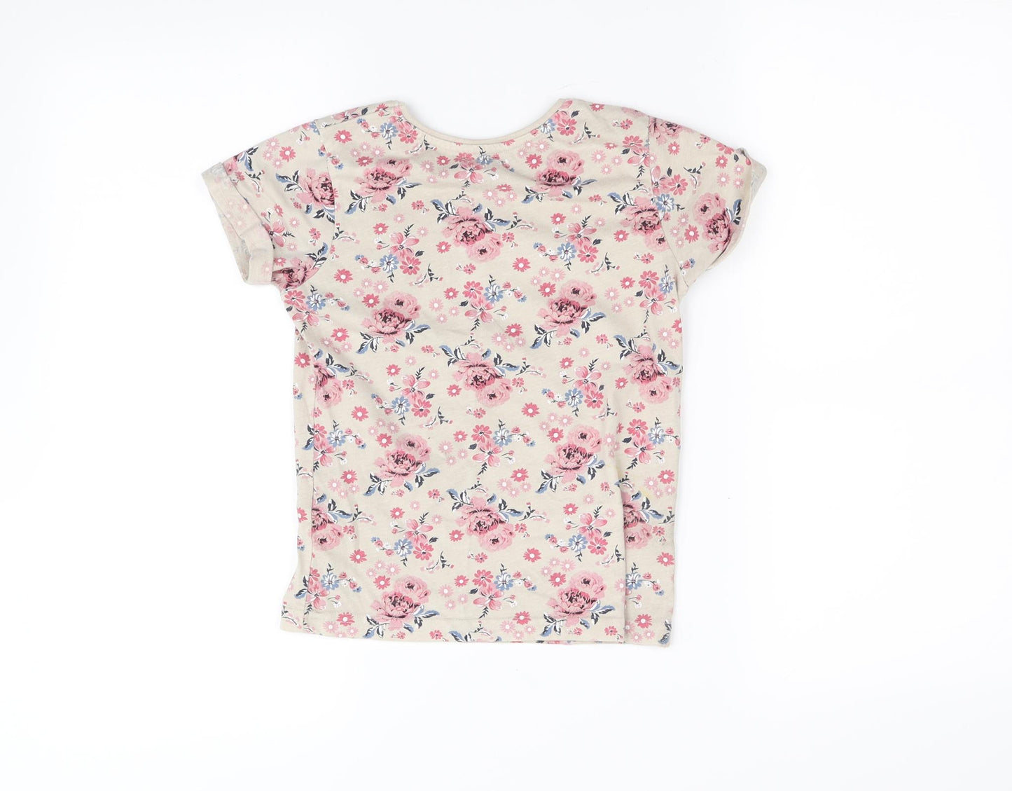 Primark Girls Beige   Basic T-Shirt Size 7-8 Years