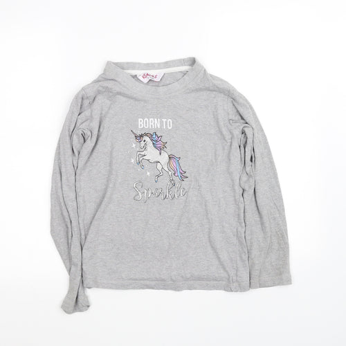 keanu Girls Grey   Basic T-Shirt Size 11-12 Years