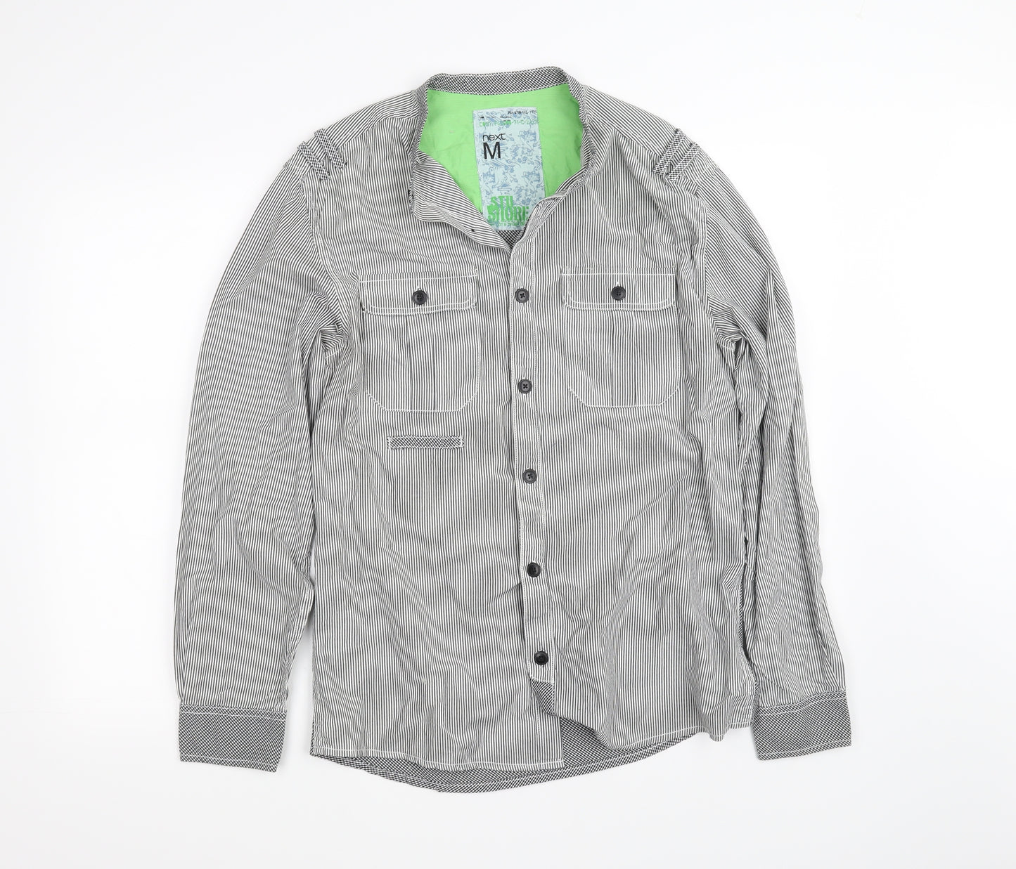 NEXT Mens Grey    Button-Up Size M