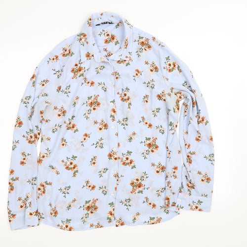 New Look Womens Blue   Basic Button-Up Size 12
