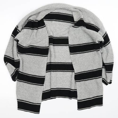 Gap Womens Grey Striped  Cardigan Jumper Size M
