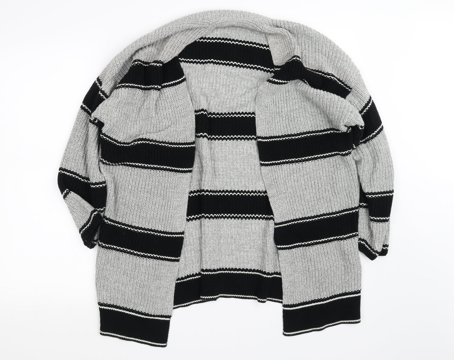 Gap Womens Grey Striped  Cardigan Jumper Size M