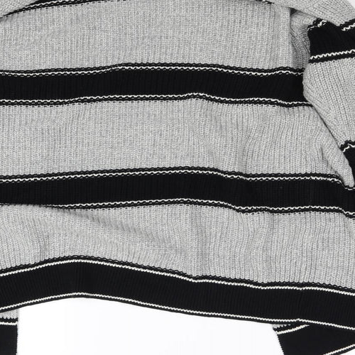 Gap Womens Grey Striped  Cardigan Jumper Size M