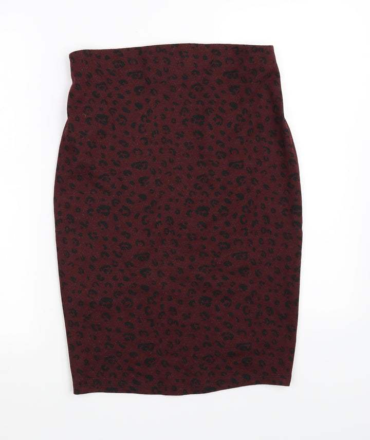 New Look Womens Red   Flare Skirt Size 8