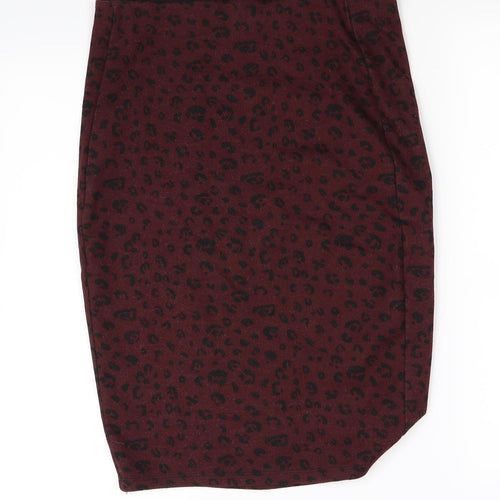 New Look Womens Red   Flare Skirt Size 8