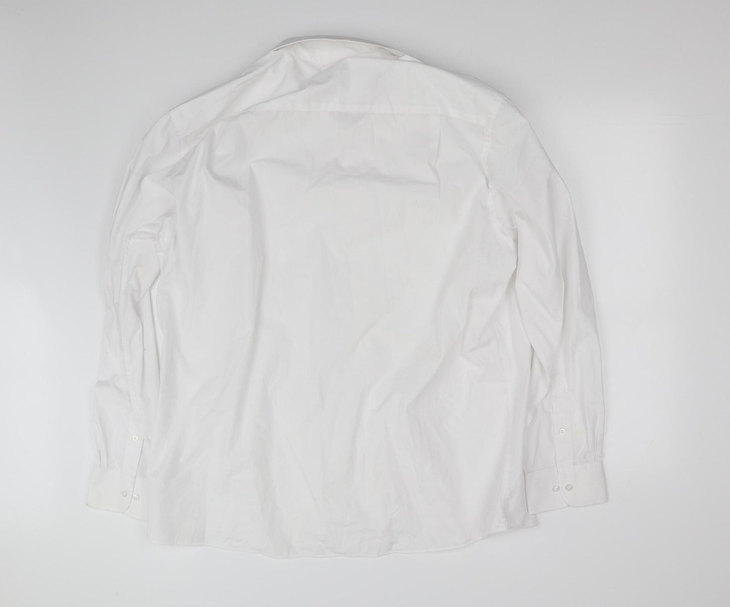 George Mens White    Button-Up Size 17.5