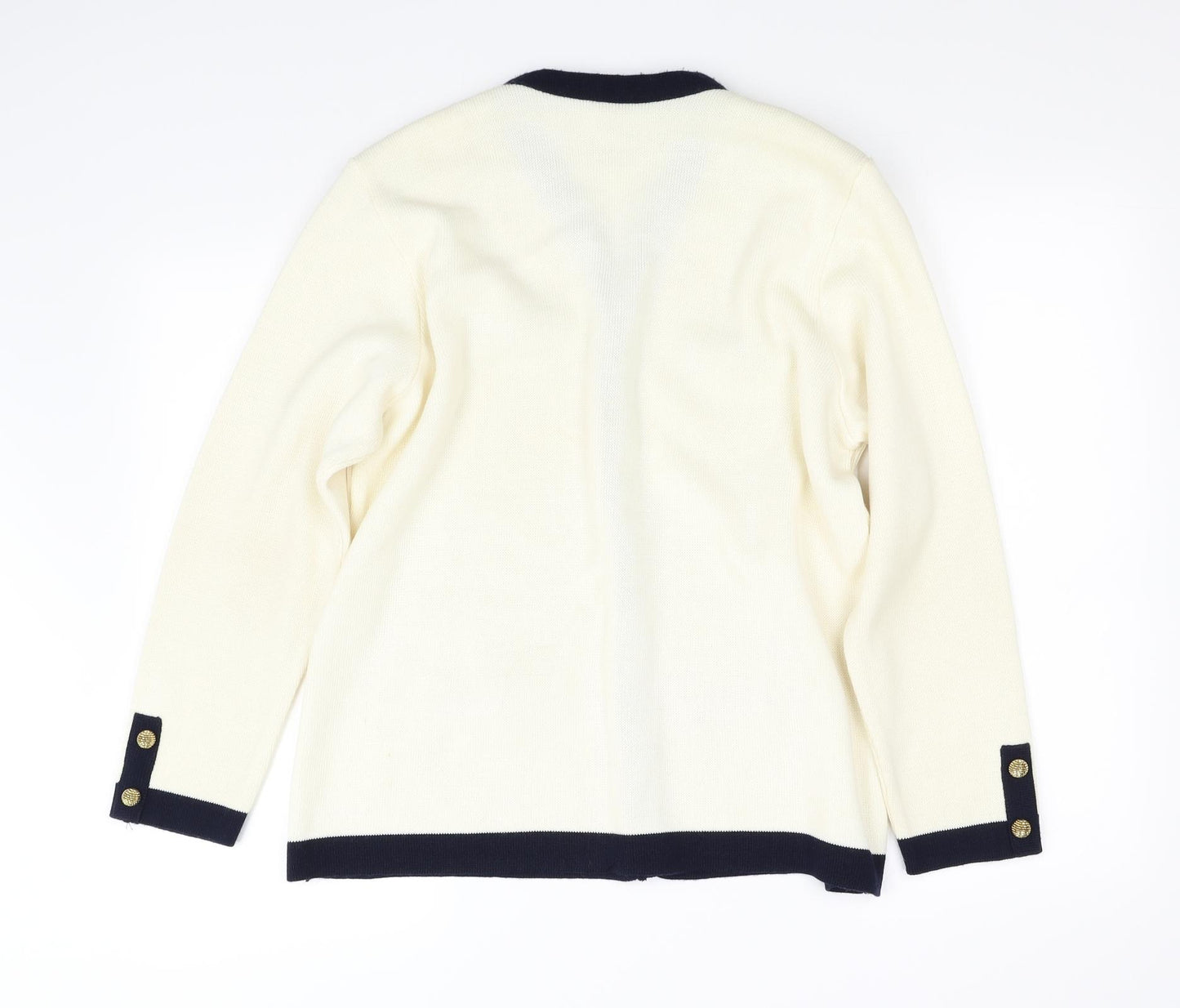 arcylic Womens Beige   Cardigan Sweatshirt Size 14