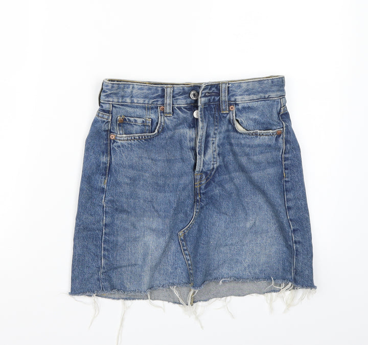 &denim Womens Blue A-Line Skirt Size 4 - l
