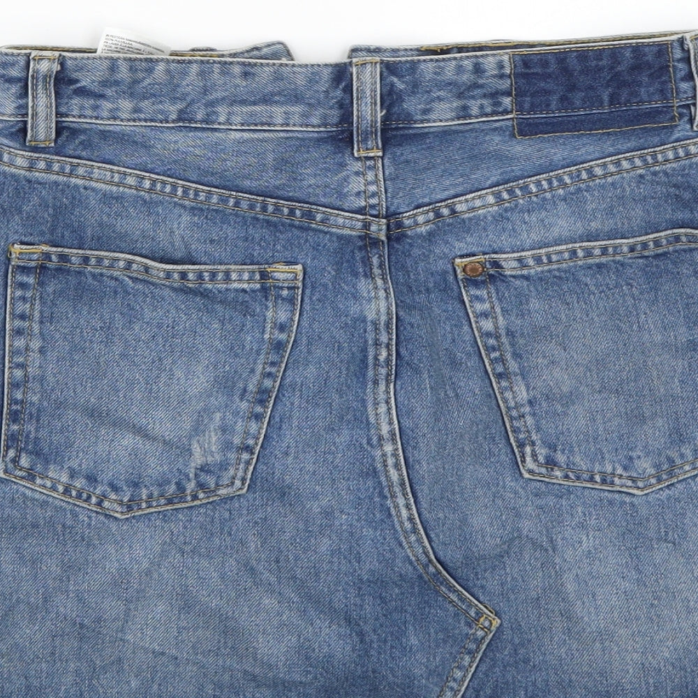 &denim Womens Blue   A-Line Skirt Size 4  - l