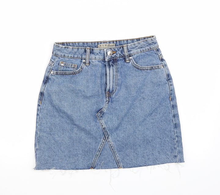 Denim & Co. Womens Blue   A-Line Skirt Size 8