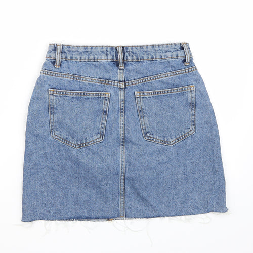 Denim & Co. Womens Blue   A-Line Skirt Size 8