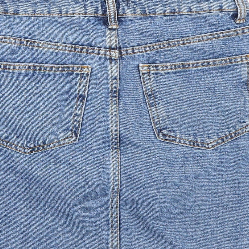 Denim & Co. Womens Blue   A-Line Skirt Size 8