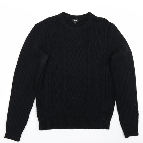 Uniqlo Mens Black   Pullover Jumper Size L