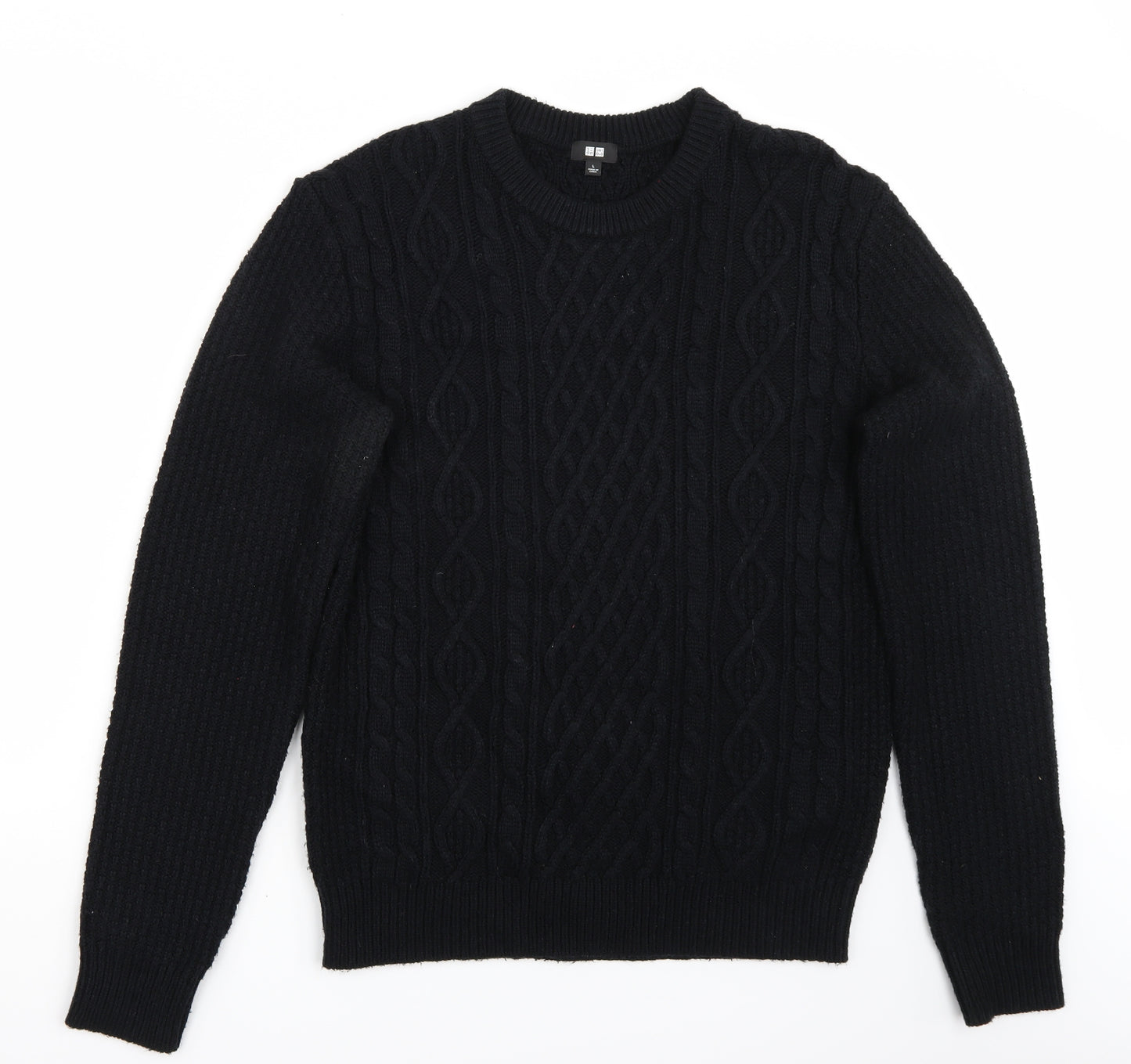 Uniqlo Mens Black   Pullover Jumper Size L