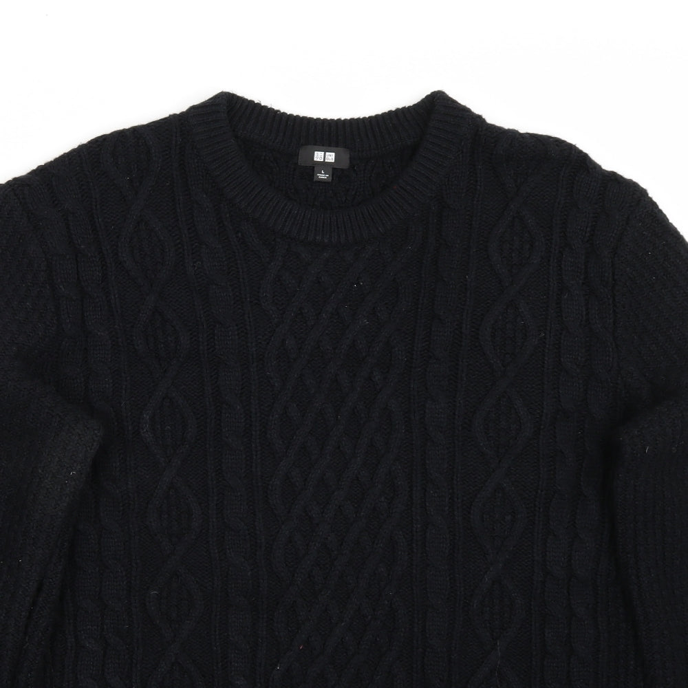 Uniqlo Mens Black   Pullover Jumper Size L