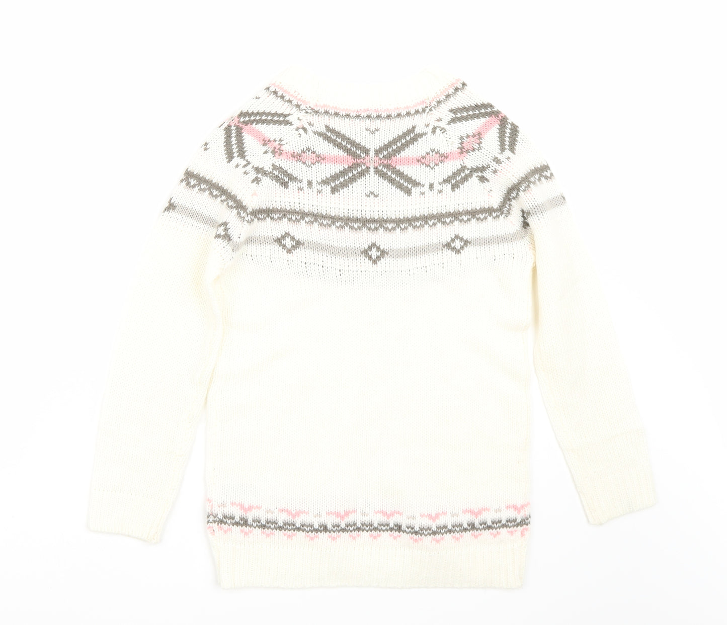 Peppers Girls White   Pullover Jumper Size 10-11 Years