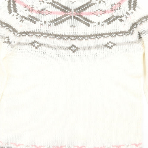 Peppers Girls White   Pullover Jumper Size 10-11 Years