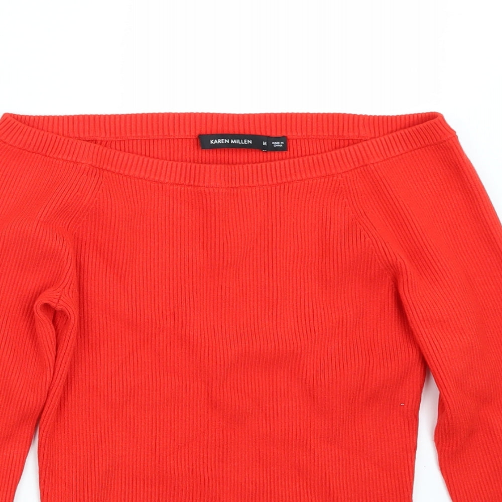 Karen Millen Womens Red   Basic T-Shirt Size M