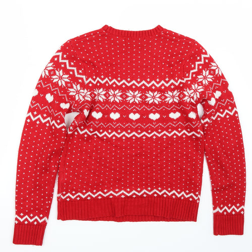 Greetings Womens Red   Pullover Jumper Size L