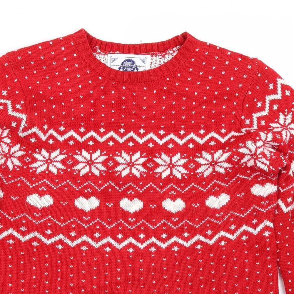 Greetings Womens Red   Pullover Jumper Size L