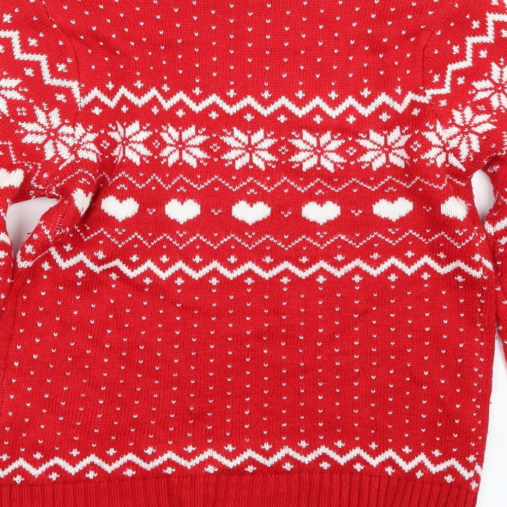 Greetings Womens Red   Pullover Jumper Size L