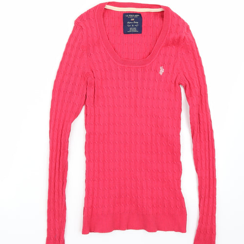 US Polo Association Womens Pink   Pullover Jumper Size S