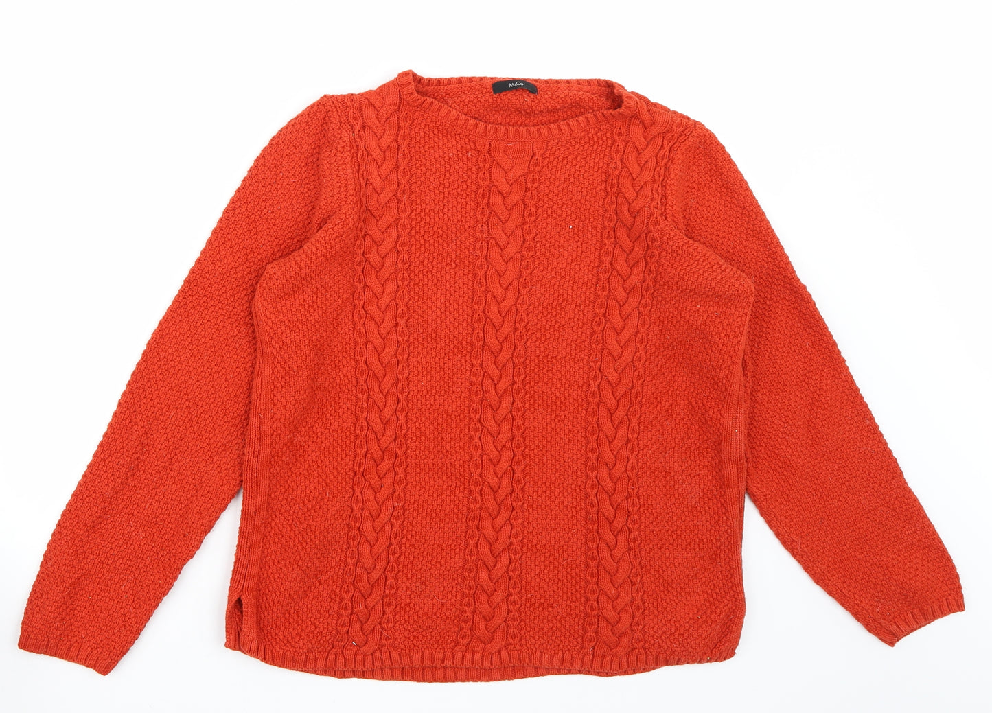 M&Co Womens Orange   Pullover Jumper Size 14