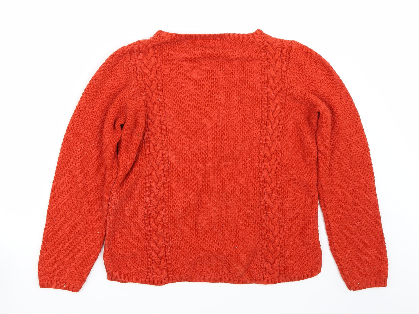 M&Co Womens Orange   Pullover Jumper Size 14