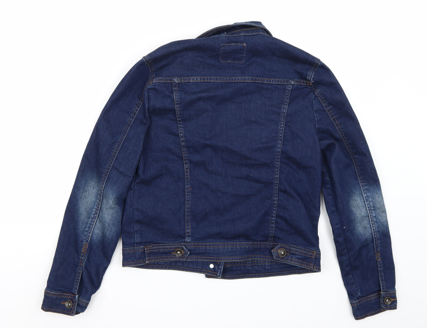 Denim & Co. Womens Blue   Jacket Coat Size 10
