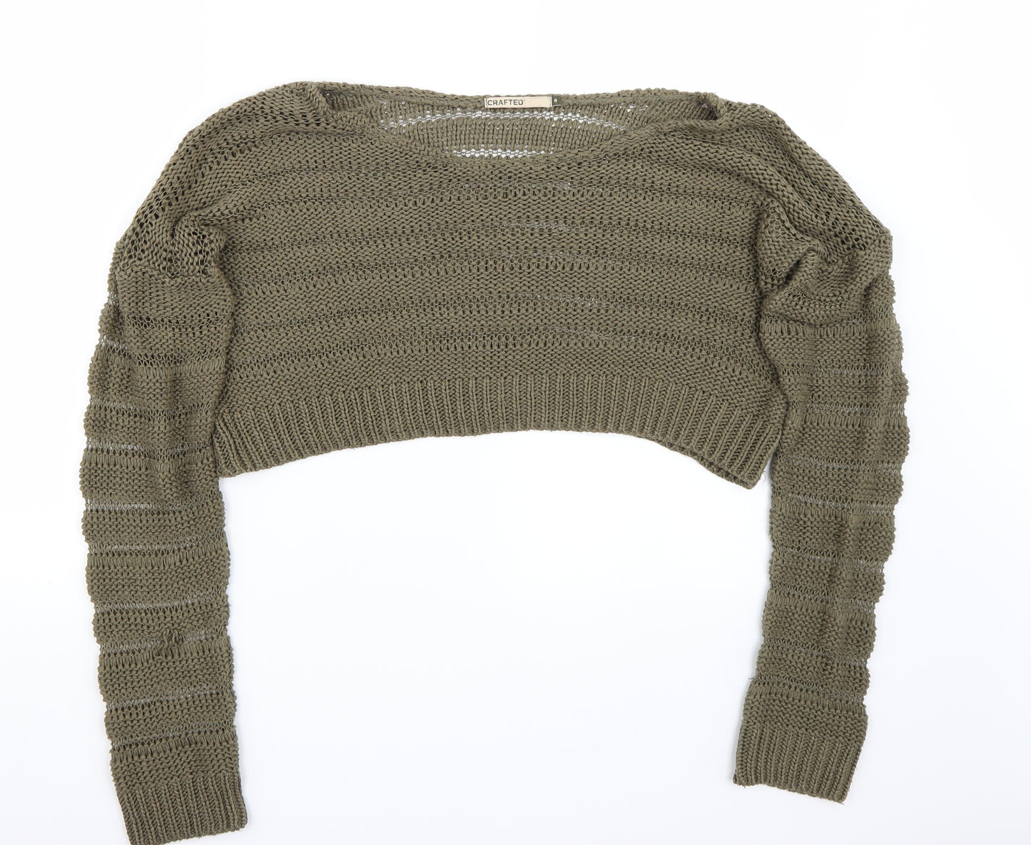 Crafted Womens Green   Pullover Jumper Size 8