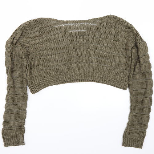 Crafted Womens Green   Pullover Jumper Size 8