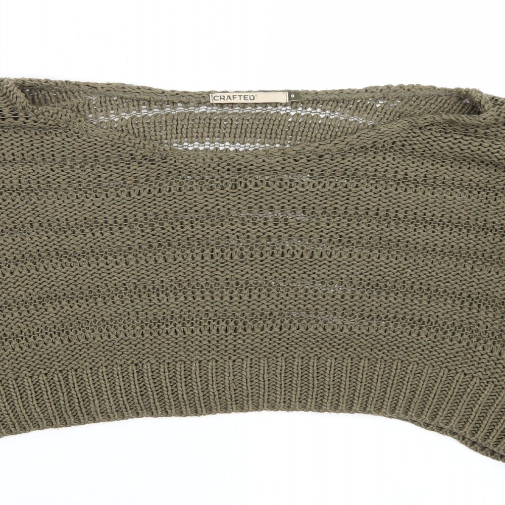 Crafted Womens Green   Pullover Jumper Size 8