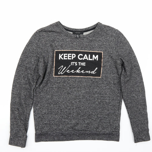 Primark Womens Grey   Pullover Jumper Size 8