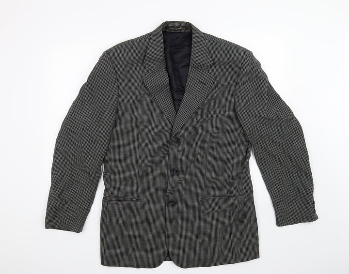 Marks and Spencer Mens Blue Geometric  Jacket Blazer Size 40