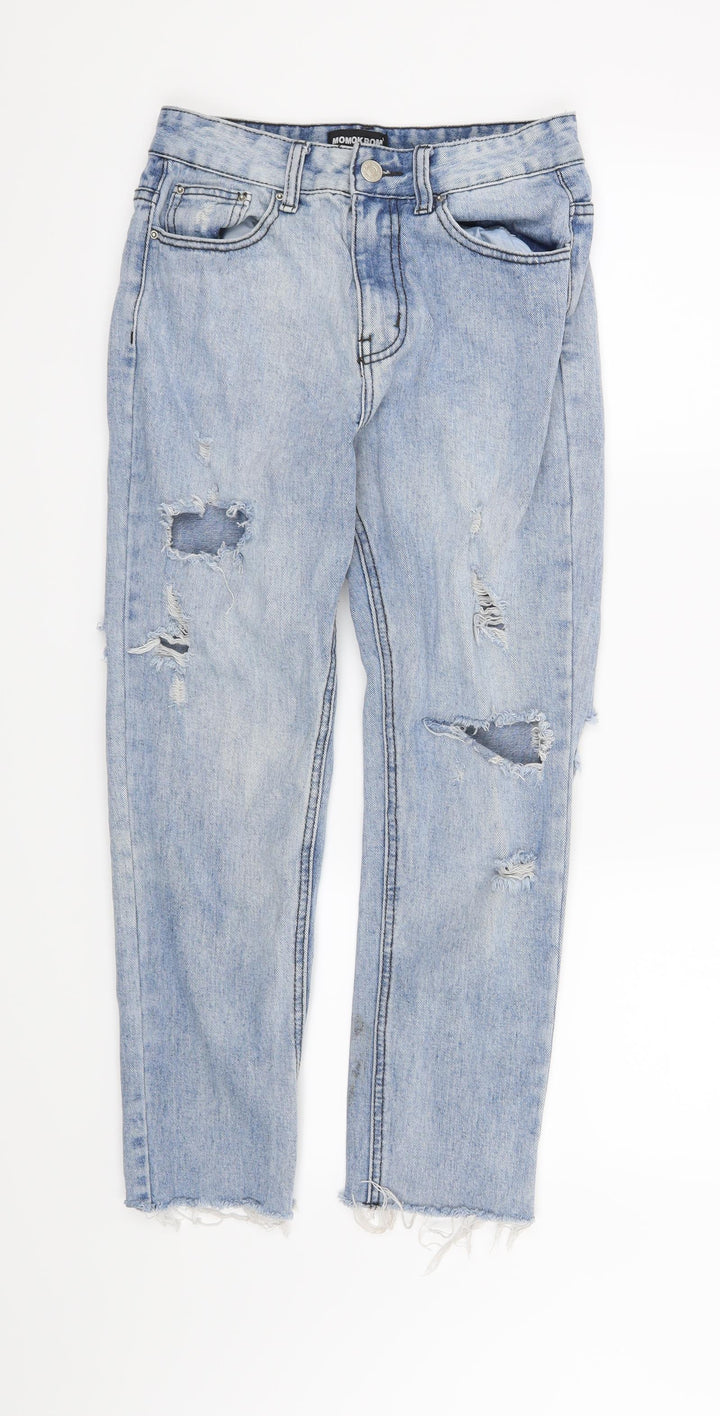 Preworn Womens Blue   Straight Jeans Size 8 L25 in
